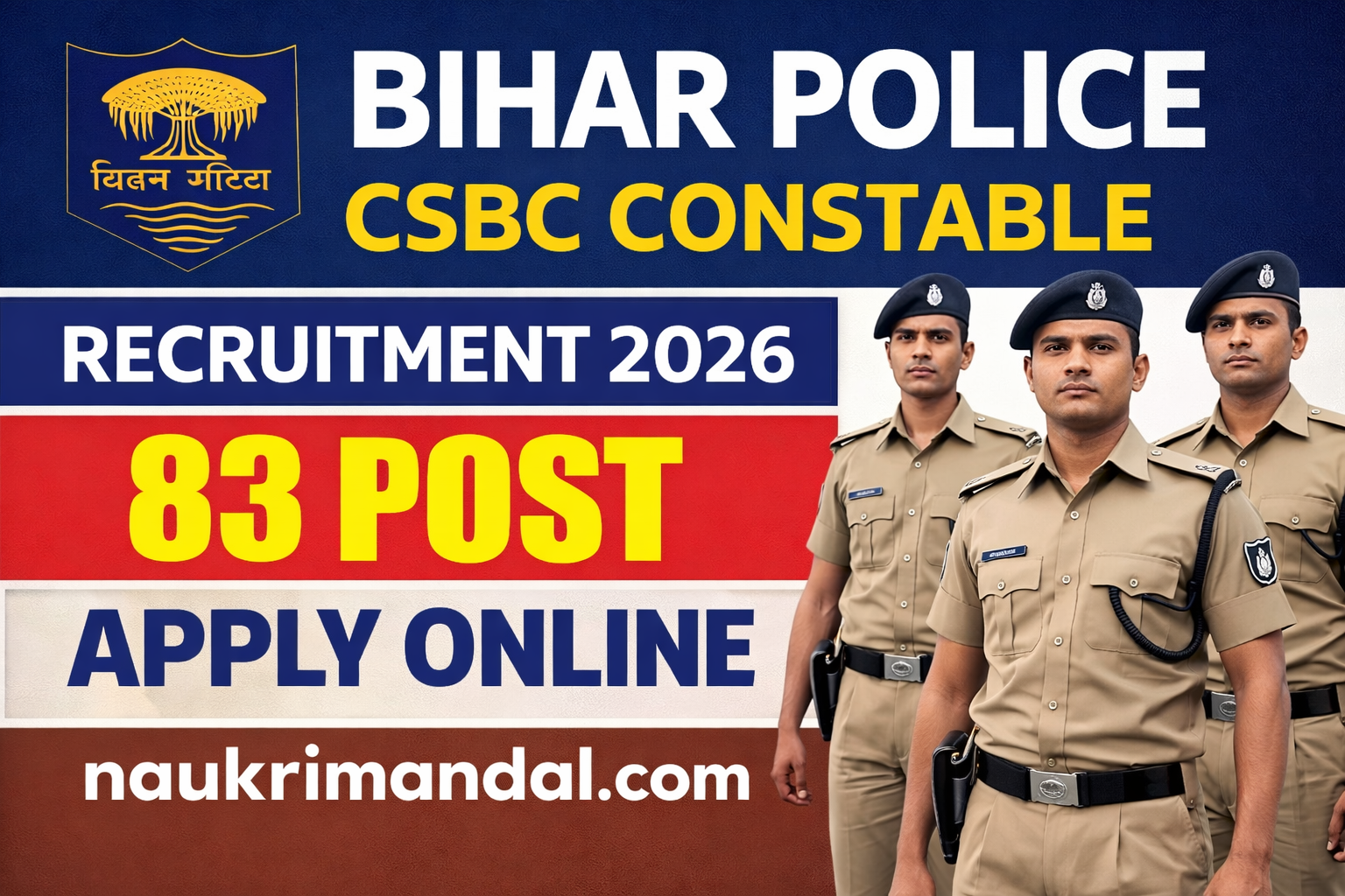 Bihar Police CSBC Constable Recruitment 2026 – Online Form