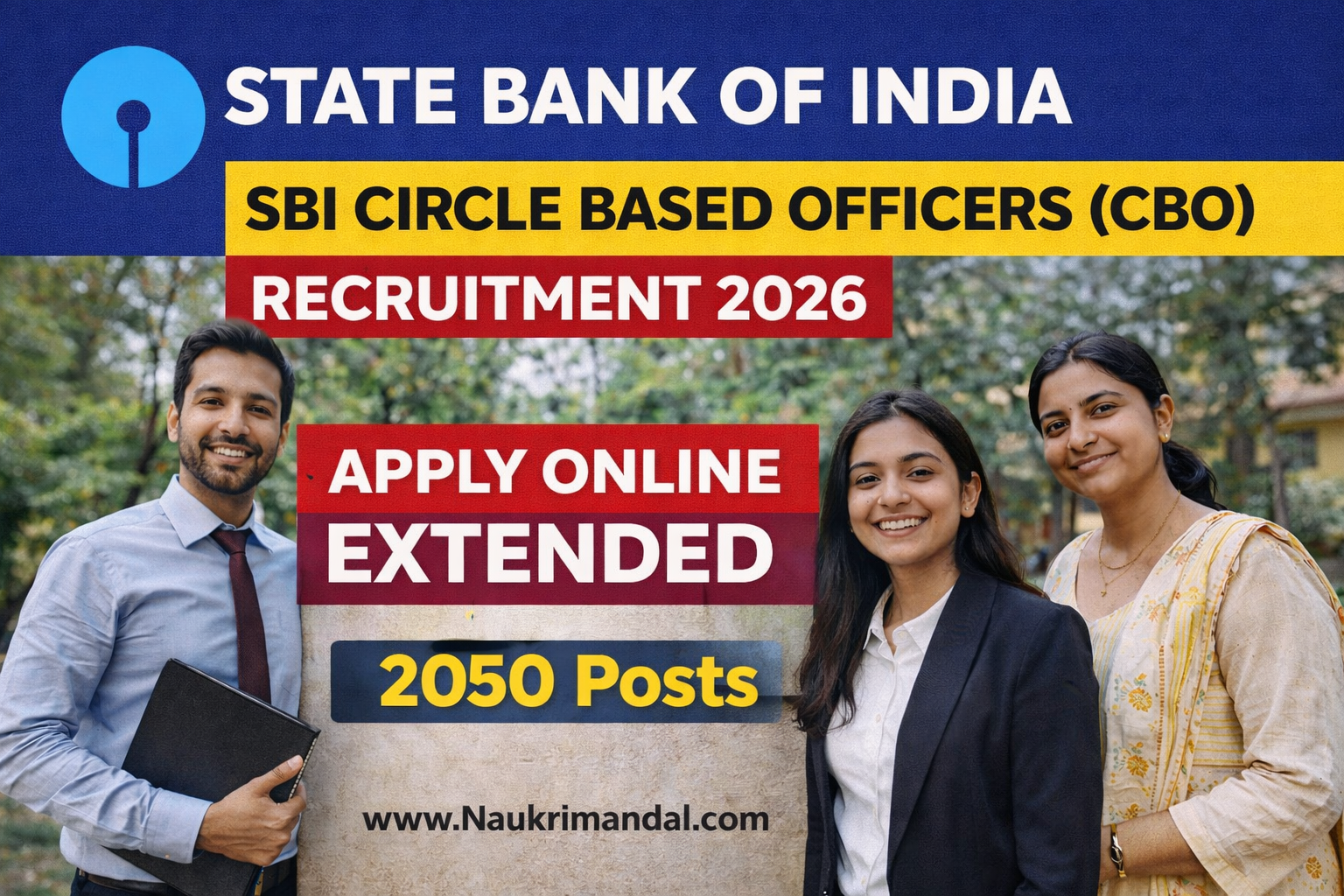 SBI Circle Based Officer CBO Recruitment 2026 – 2050 Posts
