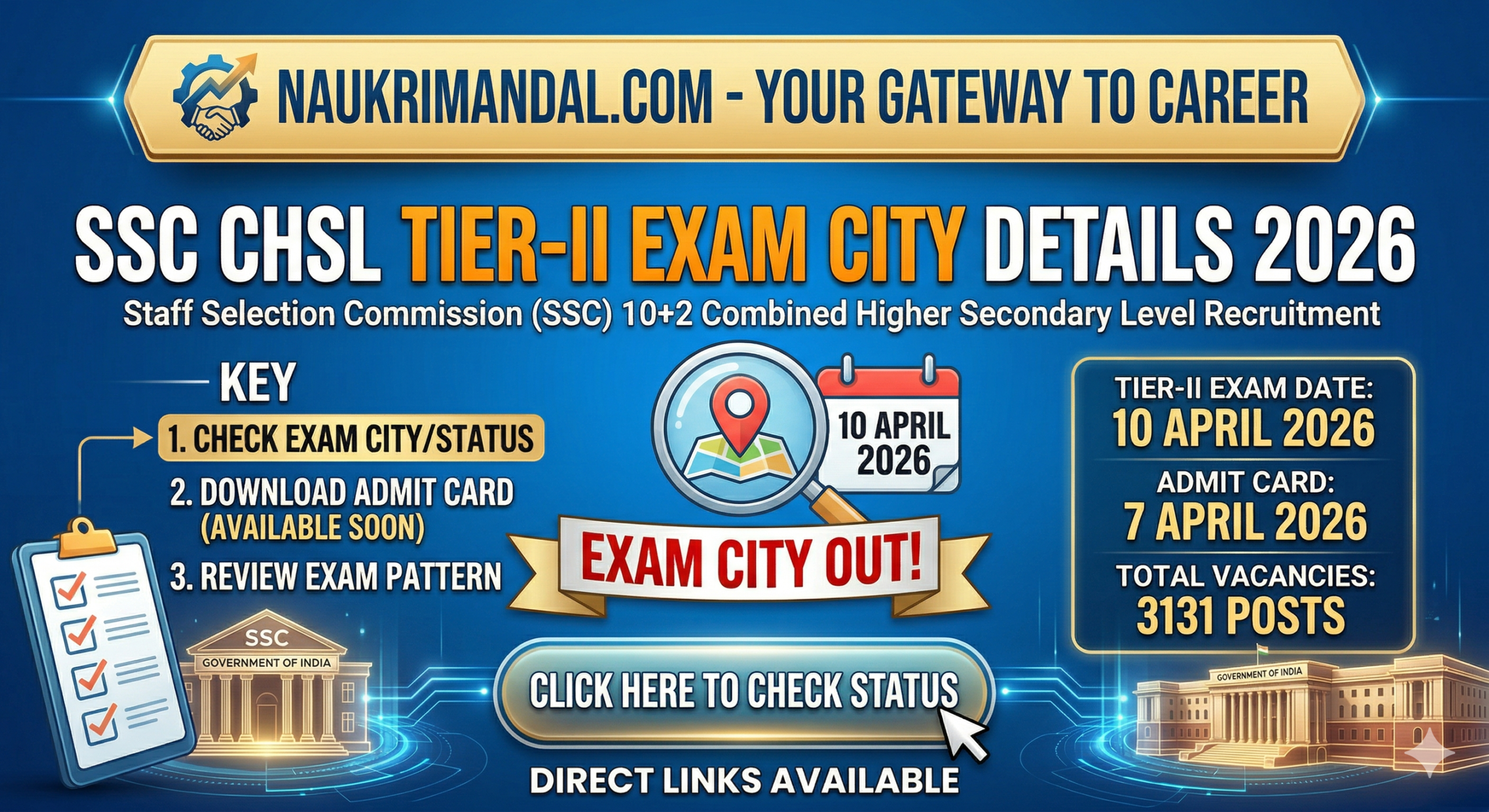 ssc-chsl-tier-ii-exam-city-details-2026
